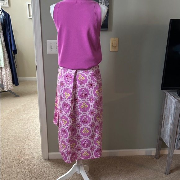 Ann Taylor Pink and Yellow Floral skirt and sweater - Picture 2 of 2